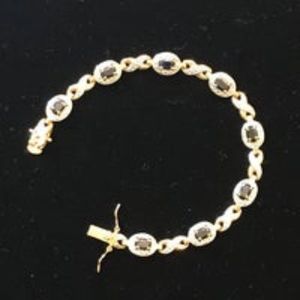 Pretty Sapphire bracelet - gold over silver